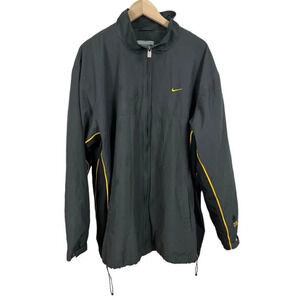 Vintage Y2K Nike Windbreaker Jacket 72 Series Size 2XL Charcoal Black Yellow Men